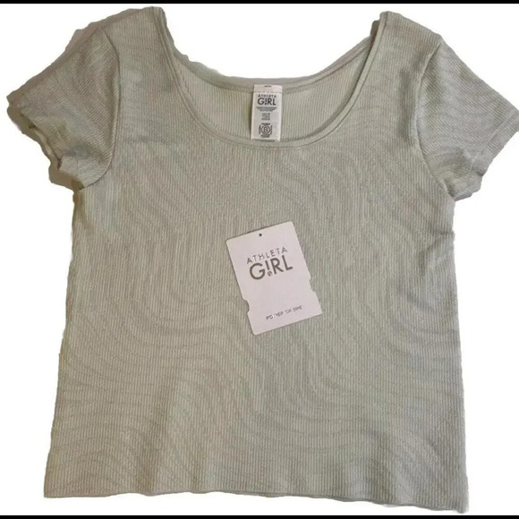 Athleta Girl XXL Preppy Lounge Workout Gym Athletic Leisure Gymnastics Top NWOT - Picture 1 of 14
